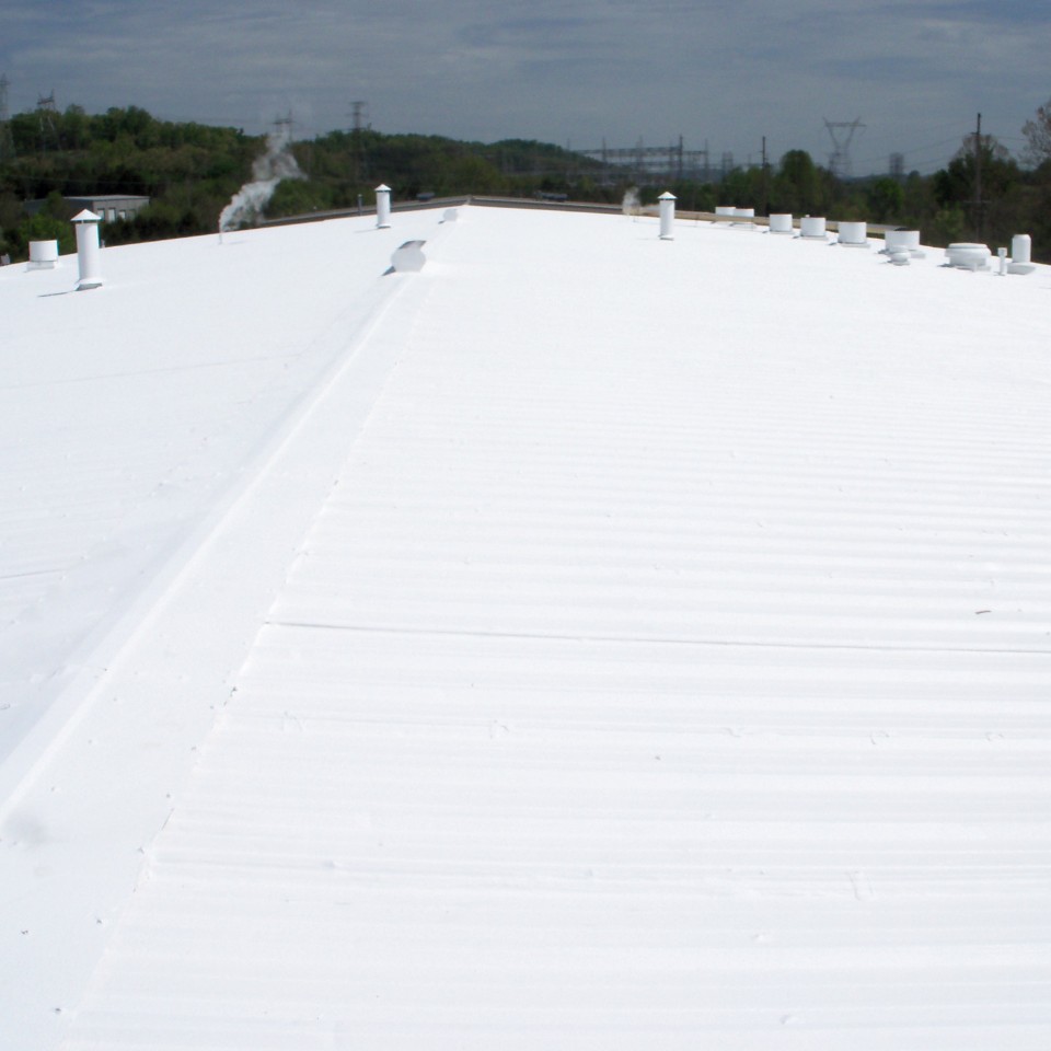 a restored commercial roof